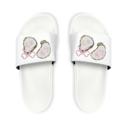 Pink Bows And Shells Slide Sandals