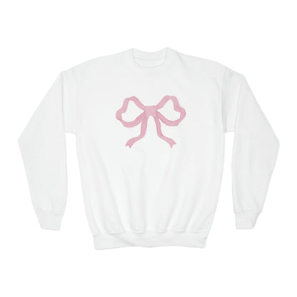 Pink Bow Youth Crewneck Sweatshirt