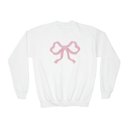 Pink Bow Youth Crewneck Sweatshirt