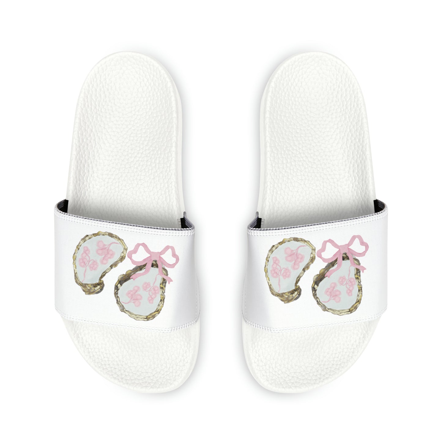 Pink Bows And Shells Youth Slide Sandals