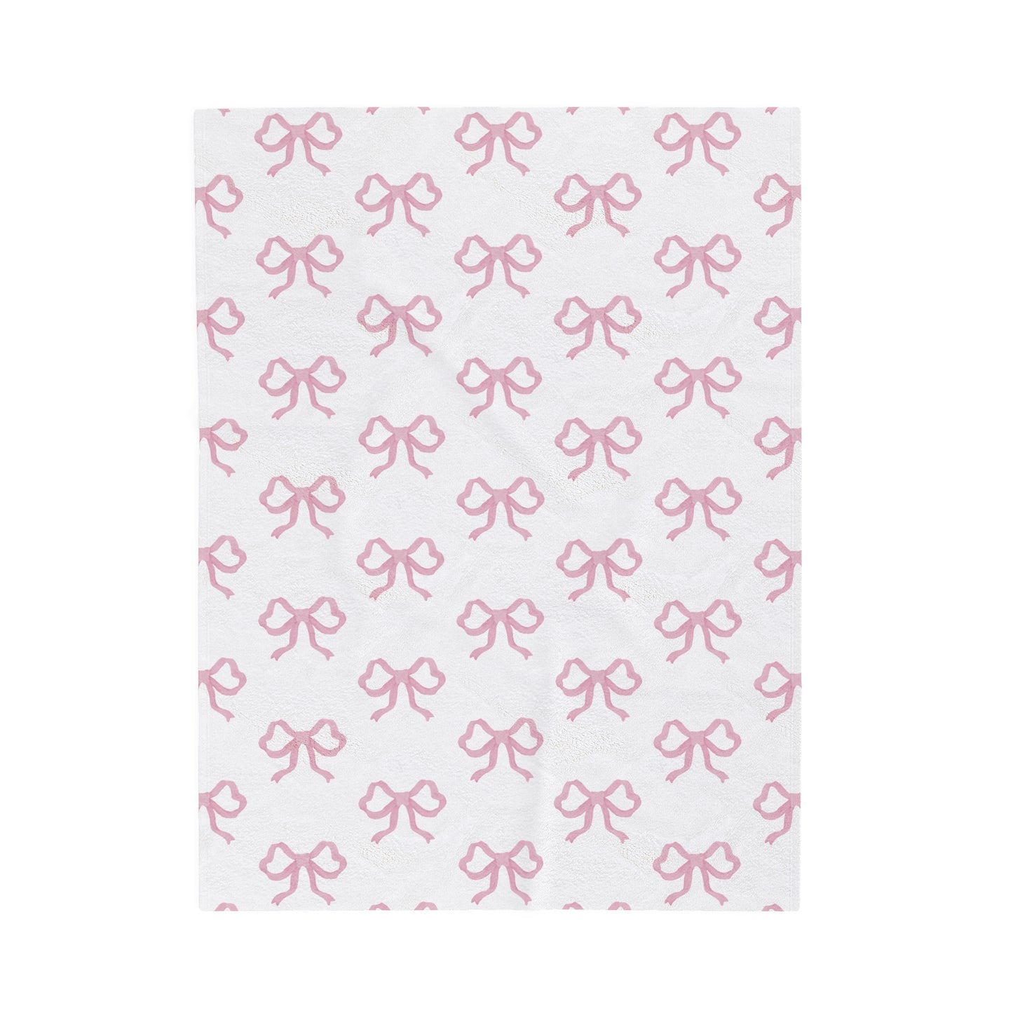 Pink Bow Plush Blanket