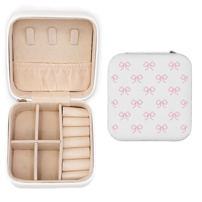 Pink Bow Jewelry Travel Case