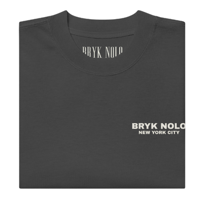 Black  Bryk Nolo NYC Tee is an oversized faded t-shirt, made from 100% carded cotton. This tee is garment-dyed, pre-shrunk fabric and has dropped shoulders.