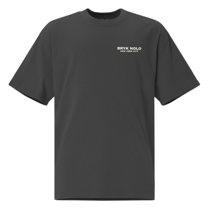 Black  Bryk Nolo NYC Tee is an oversized faded t-shirt, made from 100% carded cotton. This tee is garment-dyed, pre-shrunk fabric and has dropped shoulders.