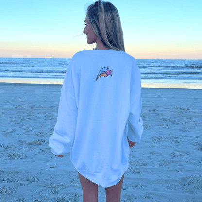 Palm Beach Bryknolo White Crewneck Sweatshirt Sample Sale