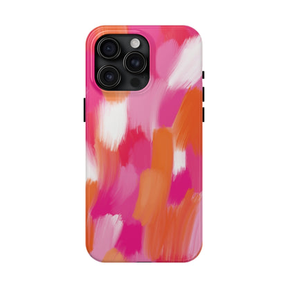 Pink And Orange Brush Phone Case