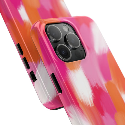 Pink And Orange Brush Phone Case