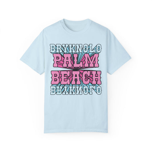 Bryknolo Palm Beach Crewneck T-Shirt Light Blue