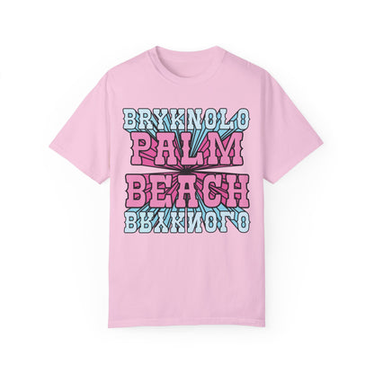 Bryknolo Palm Beach Light Pink Crewneck T-Shirt