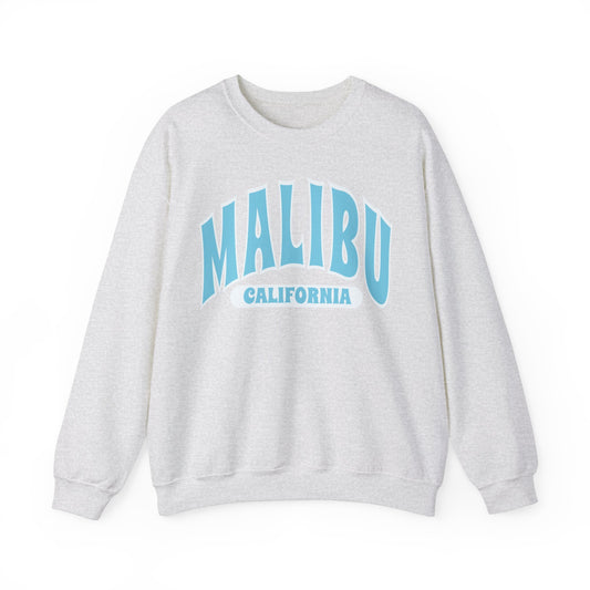 Malibu Blue Grey Crewneck Sweatshirt