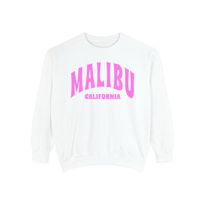 Malibu Pink White Crewneck Sweatshirt