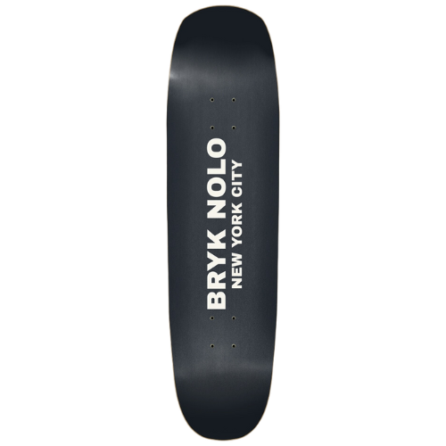 Black NYC Square nose shape skateboard with medium concave 7-ply Canadian maple deck