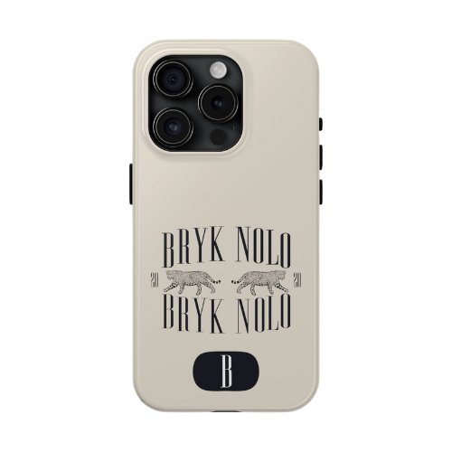 Cream and black Phone Case is lightweight and impact resistant