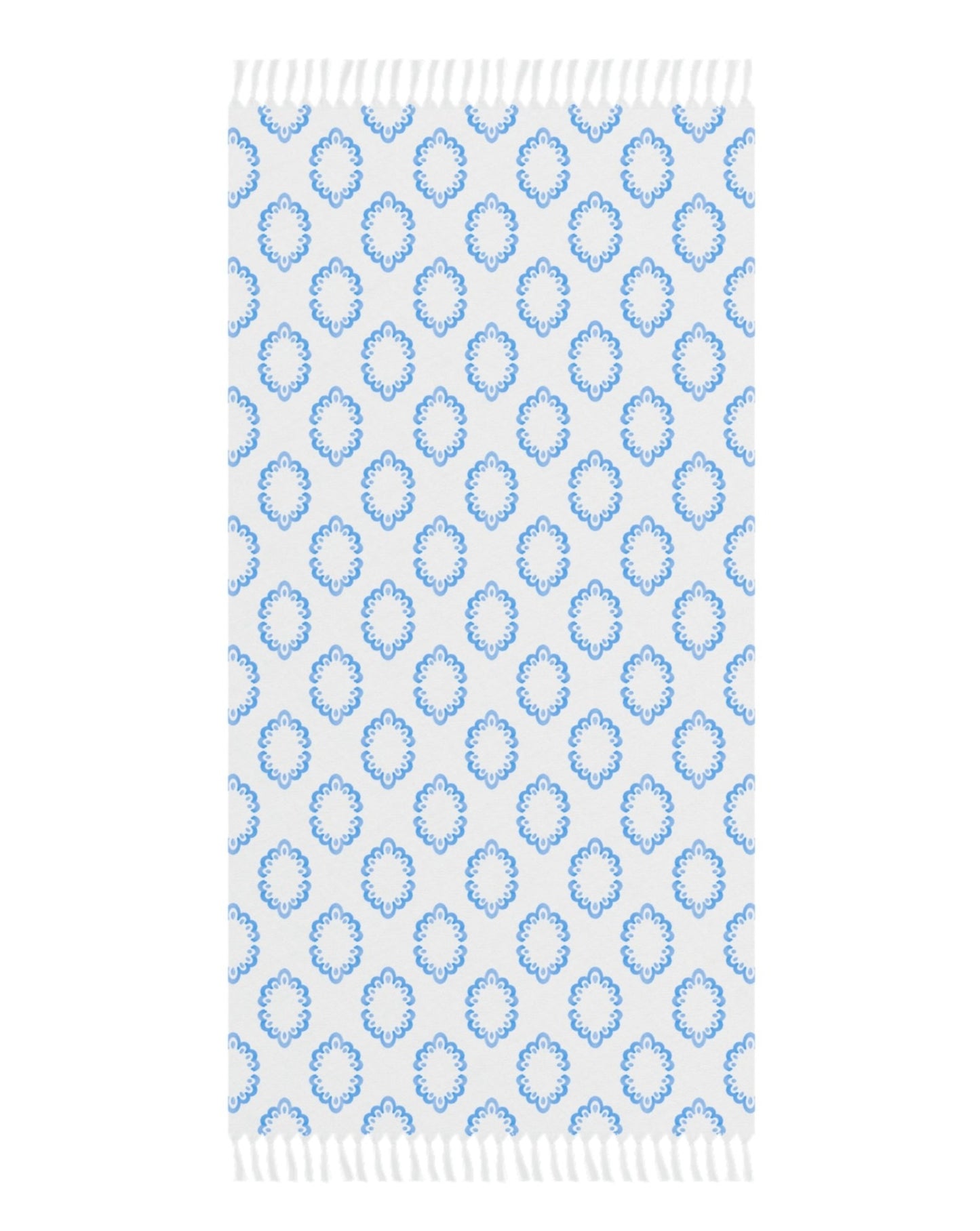 Boho Beach Blanket - Preppy Blue - BRYKNOLO LLC Home Decor 38" × 81" / Polyester
