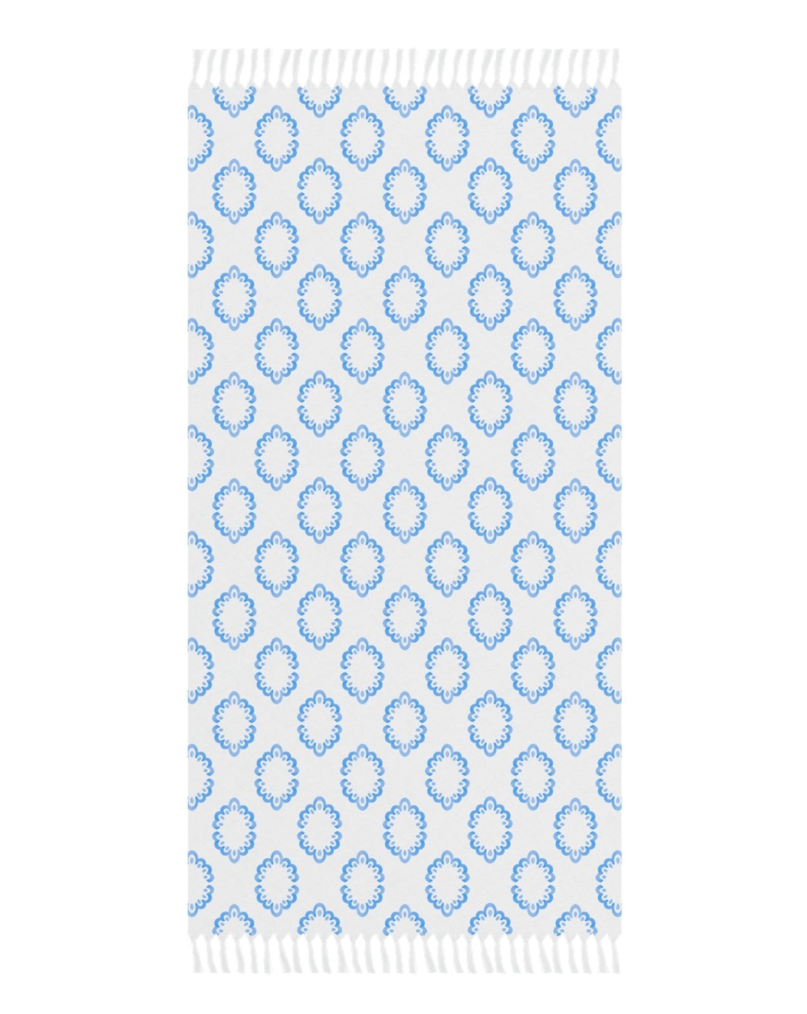 Boho Beach Blanket - Preppy Blue - BRYKNOLO LLC Home Decor 38" × 81" / Polyester