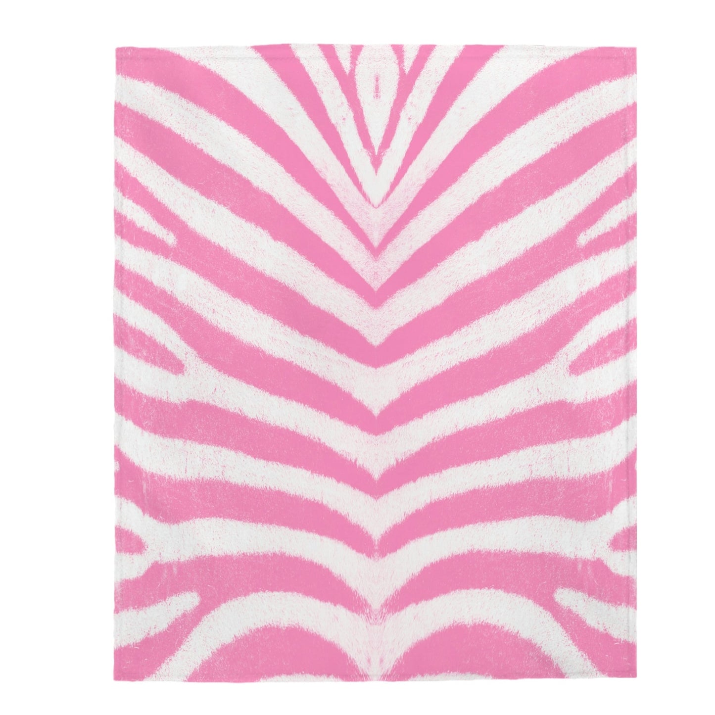 PINK AND WHITE STRIPED PLUSH BLANKET - BRYKNOLO LLC All Over Prints 50" × 60"