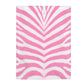 PINK AND WHITE STRIPED PLUSH BLANKET - BRYKNOLO LLC All Over Prints 60" × 80"