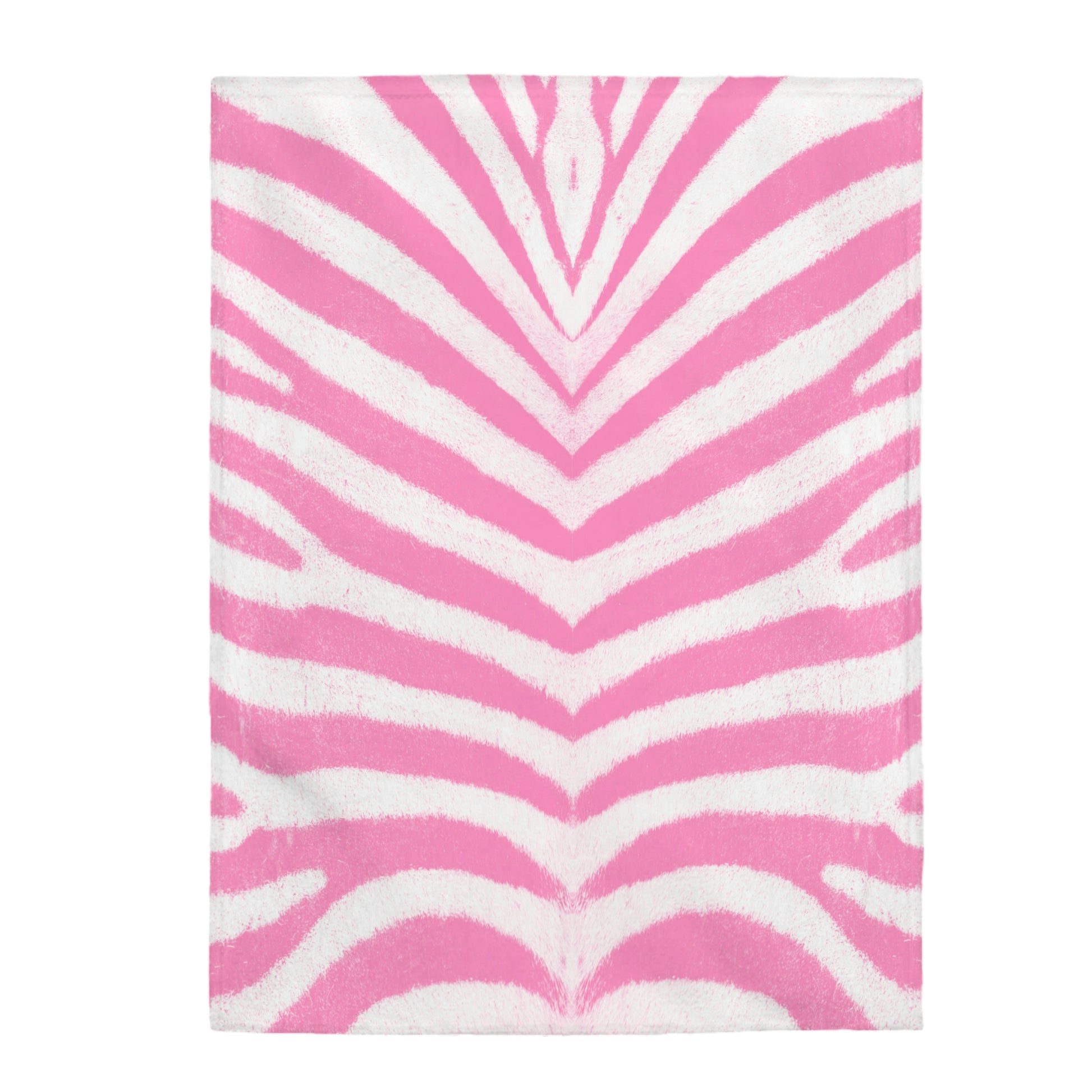 PINK AND WHITE STRIPED PLUSH BLANKET - BRYKNOLO LLC All Over Prints 60" × 80"