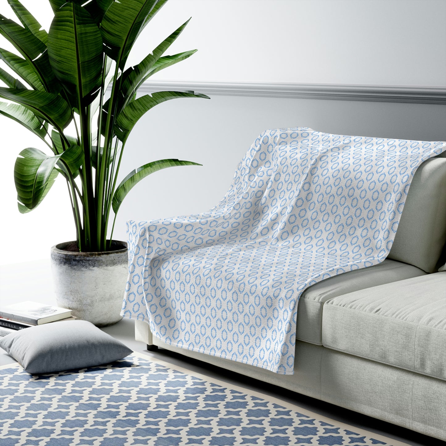 Plush Blanket - Blue China - BRYKNOLO LLC All Over Prints
