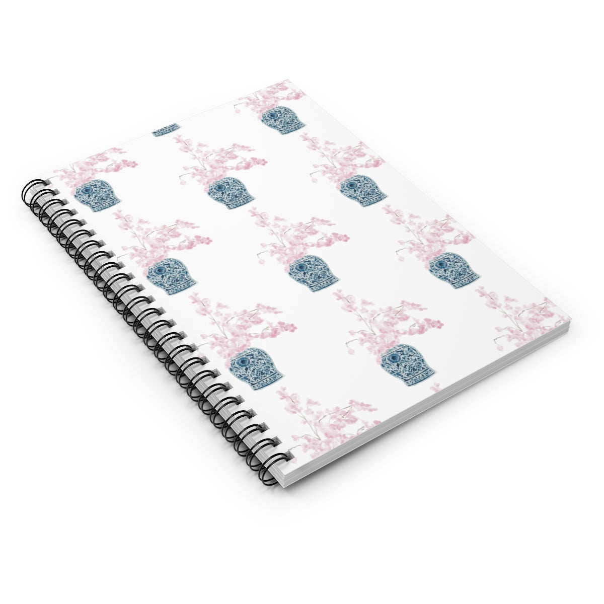 VASE WITH PINK FLOWERS NOTEBOOK - BRYKNOLO LLC Paper products
