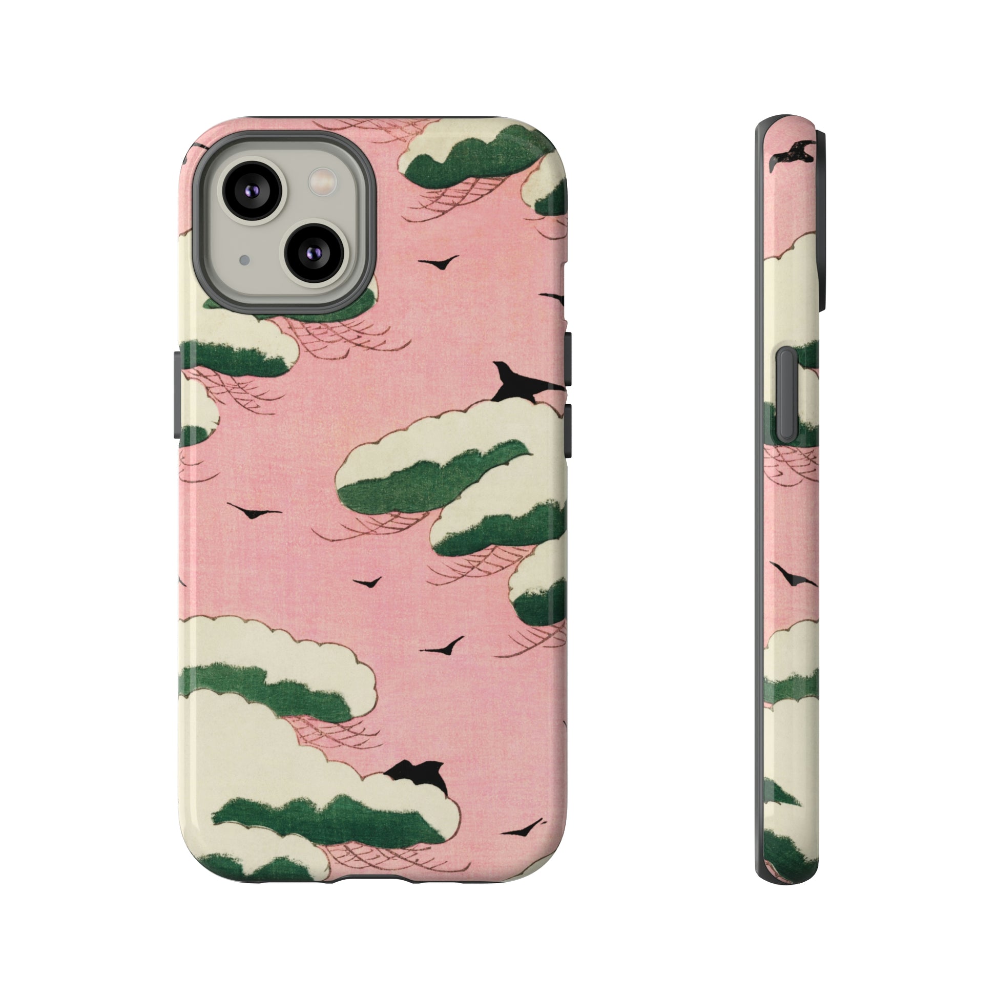 Pink And Green Clouds Phone Case - BRYKNOLO LLC Phone Case iPhone 14 / Glossy