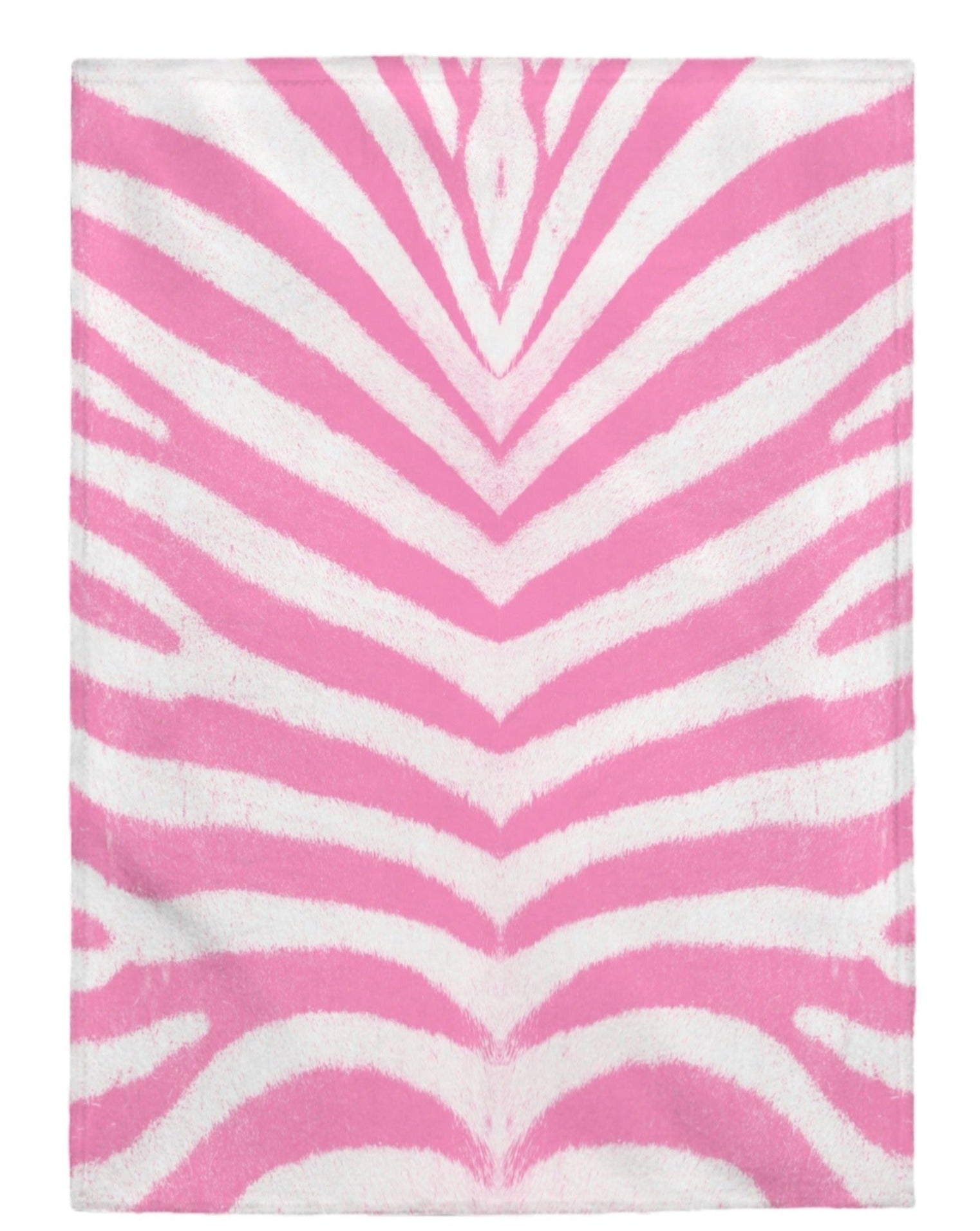PINK AND WHITE STRIPED PLUSH BLANKET - BRYKNOLO LLC All Over Prints 30" × 40"