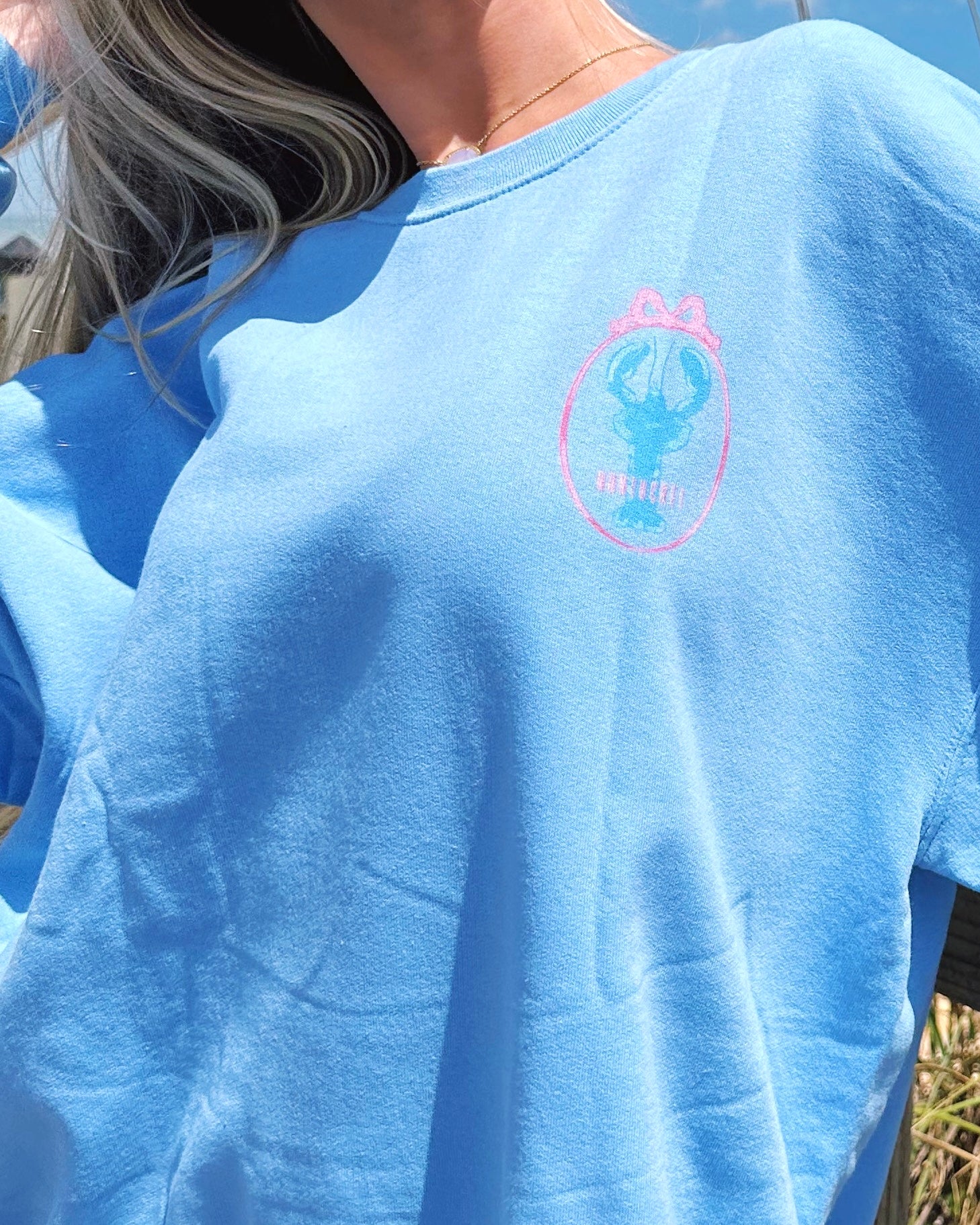 Nantucket Light Blue Crewneck Sweatshirt - BRYKNOLO LLC Sweatshirt