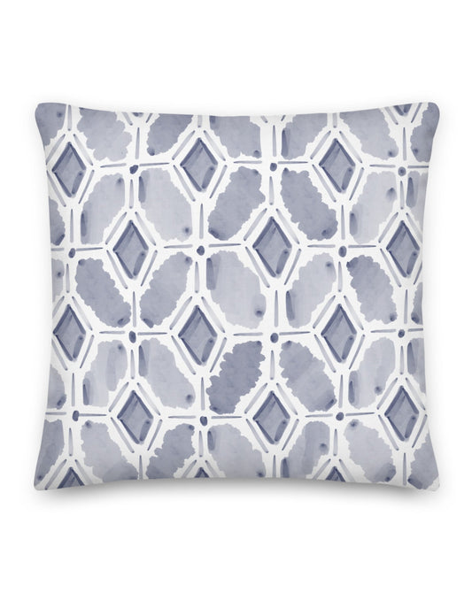 Blue Pattern Pillow - BRYKNOLO LLC 18″×18″