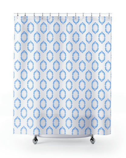 Preppy Blue Shower Curtain - BRYKNOLO LLC Home Decor 71" × 74"