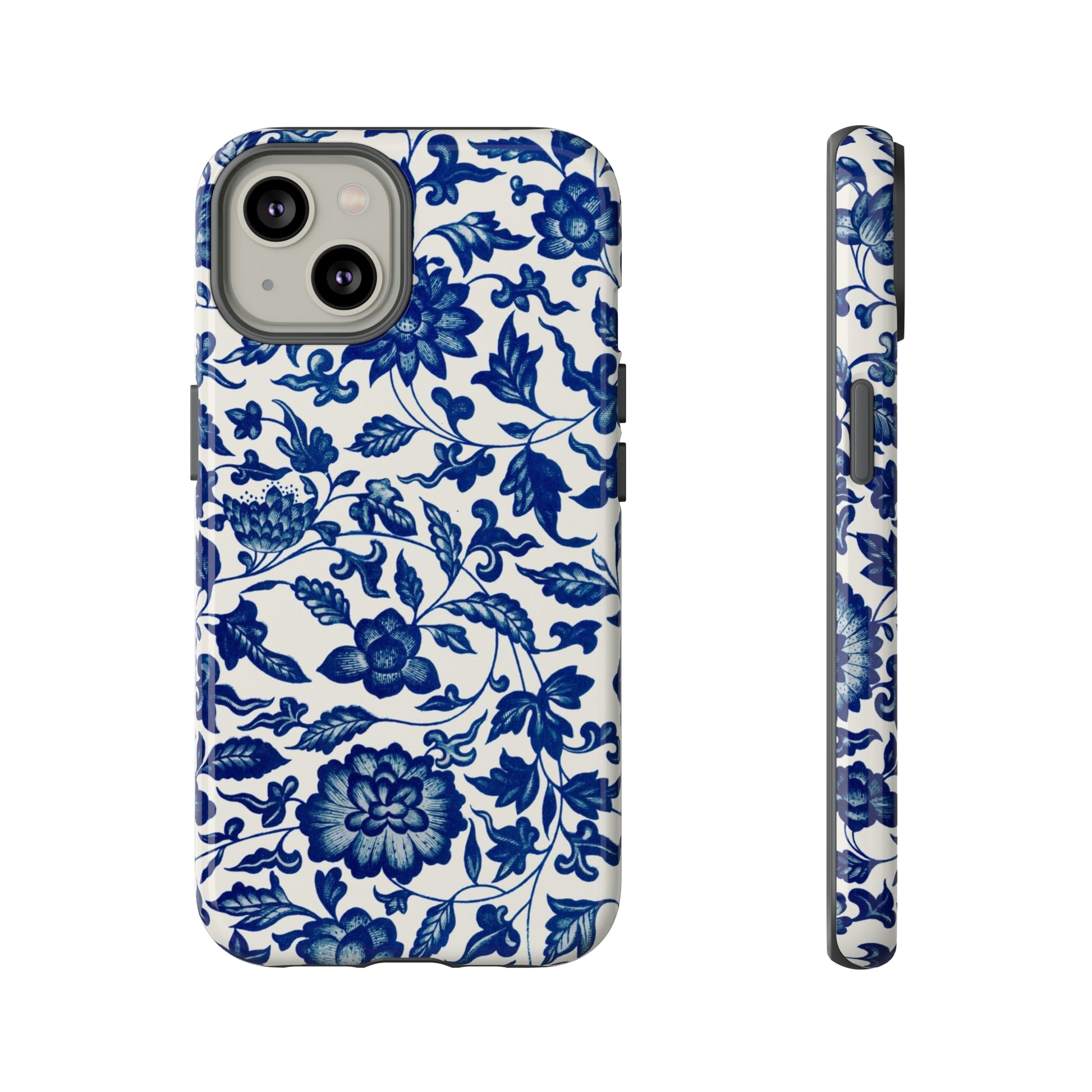 Navy Floral Phone Case - BRYKNOLO LLC Phone Case iPhone 14 / Glossy
